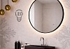 Зеркало настенное с подсветкой круглое в ванную Teymi Valo Black D700 LED сенсор T20714 T20714 № 7