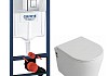 Комплект 3 в 1 инсталляция Grohe Rapid SL + Унитаз подвесной Teymi Lori Media Vortex + кнопка хром F18119 № 24
