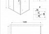 Душевое ограждение Niagara Nova 120x70x190 прямоугольная, раздвижная NG-62-12A-A70 № 3