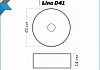 Комплект Teymi 3 в 1 для ванной: раковина Lina D41 накладная + выпуск Teymi без перелива хром + сифон черный матовый F07516 № 3