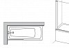 Шторка на ванну Ravak PVS1-80 Transparent, профиль сатин № 3