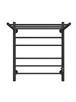 Превью фото Полотенцесушитель электрический Маргроид Лина (ВхШ) 60х50, П(3+3) Straight с полкой, таймер, скрытый монтаж, правое подключение, черный матовый 4690569262801 № 1