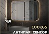 Зеркало настенное с подсветкой в ванную Teymi Solli Luxor 1000х650 LED сенсор антипар T20403 T20403