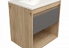 Фасад для тумбы в ванную 60 см Teymi Vitra цвет графит волна T60419 T60419