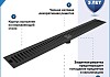 Трап для душа с сухим затвором вертикальный выпуск Teymi Helmi 10х80 c решеткой черный T90346 № 16