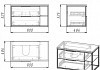 Тумба подвесная Grossman ЛОФТ-90 см с 2-я ящ. 109001 109001 № 3