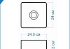 Столешница керамогранитная 100 см серый мрамор с раковиной Teymi Helmi Mini 24 кронштейны 2 шт. белые в комплекте F14173 № 30