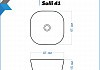 Комплект Teymi 3 в 1 для ванной: раковина Solli 41 накладная + выпуск Teymi без перелива хром + сифон черный матовый F07523 № 3