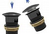 Раковина накладная для ванной Teymi Aina 49 в комплекте смеситель черный матовый и донный клапан клик-клак с переливом черный F07713 № 15
