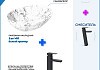 Раковина для ванной накладная Teymi Lori 40 белый мрамор в комплекте смеситель высокий черный матовый F12844 № 15