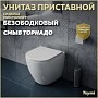 Унитаз приставной торнадо безободковый с быстросъемным сиденьем микролифт Teymi Lina HD T40104