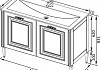 Комплект мебели для ванной Aquanet Паола 120 белая 182131 № 14