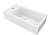 Тумба подвесная с раковиной для ванной 37 см Teymi Nura корпус дуб фасад белый раковина Hanna 37 левая F15025 № 29