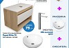 Тумба подвесная с раковиной для ванной 75 см Teymi Ritta корпус дуб фасад белый раковина Lina kuppi D40 смеситель хром F09362 № 18