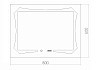Зеркало Azario OTTO 800x600 сенсор выкл+часы ФР-00001398 № 3