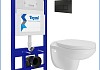 Инсталляция с унитазом комплект 5 в 1 Teymi унитаз подвесной безободковый Hanna кнопка черная F15854 № 2