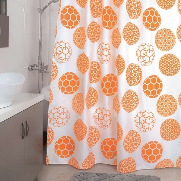 Штора для ванной Milardo Orange Dots