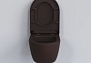 Унитаз подвесной Abner 103T20601R 545x360x330 матовый коричневый безободковый с толстой крышкой № 5