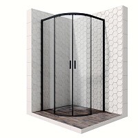 Превью фото Душевое ограждение Ambassador Queen 11011202Black 1000x1000x2000 № 1