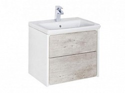 Превью фото Тумба под раковину Roca Ronda 60 белый матовый/бетон № 1