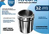 Ведро для мусора с крутящейся крышкой Teymi Solli, 32 литра, хром T90257 № 2