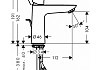 Смеситель для раковины без донного клапана Hansgrohe Talis E 110 71712700 № 2