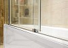 Шторка на ванну GuteWetter Slide Part GV-865 правая 180x70 см стекло бесцветное, профиль хром № 6