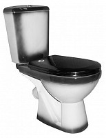 Превью фото Унитаз-компакт Rosa Комфорт чёрный Вн УнЧ09 № 1