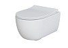 Унитаз подвесной Abner 103T20101R 545x360x330 БЕЛЫЙ матовый  безободковый с тонкой крышкой