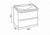 Тумба подвесная Grossman АДЕЛЬ-60 см с 2-я ящ. белая 106006 106006 № 4