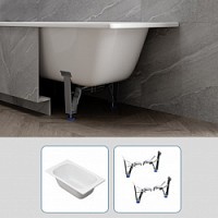 Превью фото Ванна стальная Teymi Lina 120х70 + ножки для стальной ванны универсальные F01629 № 1