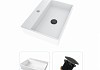 Комплект Teymi 2 в 1 для ванной: раковина Aina 56 накладная с полочкой + выпуск Teymi без перелива черный F01608