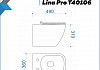 Унитаз подвесной Teymi Lina Pro безободковый, сиденье микролифт T40106 № 3