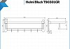 Полка для ванной Teymi Helmi Black с крючками для полотенец, нержавеющая сталь, графит T90301GR № 4