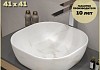 Раковина для ванной накладная Teymi Solli 41 artceramic цвет мрамор белый матовый T50382