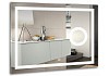 Зеркало AZARIO Оптима 915x685, LED-подсветка 2 режима, сенсорный выключатель, увеличительное зеркало ФР-00001375