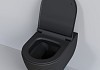 Унитаз подвесной Queen 113T20201R 570x360x400 ЧЁРНЫЙ матовый безободковый с тонкой крышкой № 6