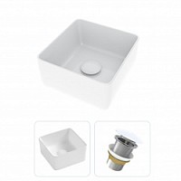 Превью фото Раковина накладная для ванной Teymi Helmi Mini 24 в комплекте донный клапан клик-клак без перелива белый F01577 № 1