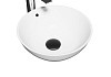 Раковина накладная для ванной Teymi Lina kuppi D40 в комплекте смеситель высокий хром и донный клапан клик-клак с переливом черный F07782 № 16