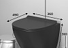 Комплект инсталляция Teymi Rapid SL с кнопкой GROHE золото глянец + унитаз ТОРНАДО Lina Pro Vortex Black F17519 № 6