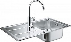 Превью фото Комплект Grohe Concetto 31570SD0 Мойка кухонная K400 31566SD0 + Смеситель Concetto 32663001 для кухонной мойки № 1