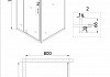 Душевое ограждение Niagara Nova NG-43-9AG-A80G 90x80x190 прямоугольник, дверь распашная NG-43-9AG-A80G № 5