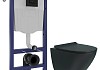Комплект инсталляция Teymi Rapid SL с кнопкой GROHE черная + унитаз ТОРНАДО Lina Pro Vortex Black F17516 № 20