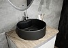 Раковина для ванной накладная Teymi Lina S D40 черная матовая в комплекте донный клапан клик-клак черный F12590 № 4