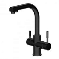 Превью фото Смеситель для кухни с подключением питьевой воды Bravat Palace черный F729261BM-RUS № 1