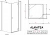 Душевой уголок Radaway Almatea KDJ 120x80 стекло графит R № 6
