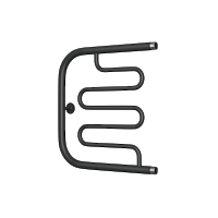 Превью фото Полотенцесушитель водяной Маргроид Фокстрот B25 50х50, черный матовый 4690569204559 № 1