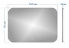 Зеркало настенное с подсветкой в ванную Teymi Solli Oreol 100х70 LED сенсор T20228S T20228S № 8