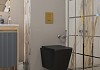 Комплект инсталляция Teymi Rapid SL с кнопкой GROHE золото глянец + унитаз Helmi S Black F17542 № 15