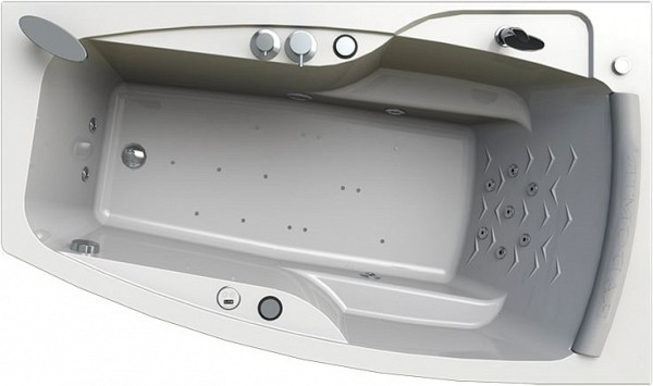Ванна акриловая Radomir Аризона Лечебный Chrome 170x100 правая с фронтальной панелью